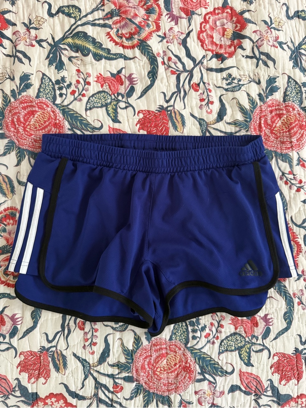 adidas Purple Athletic Running Shorts with Black Trim